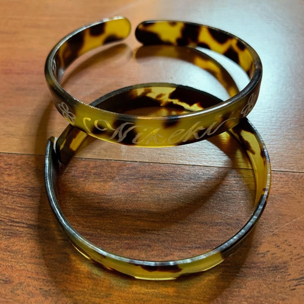 Tortoise Shell Bangle Bracelet - image 1